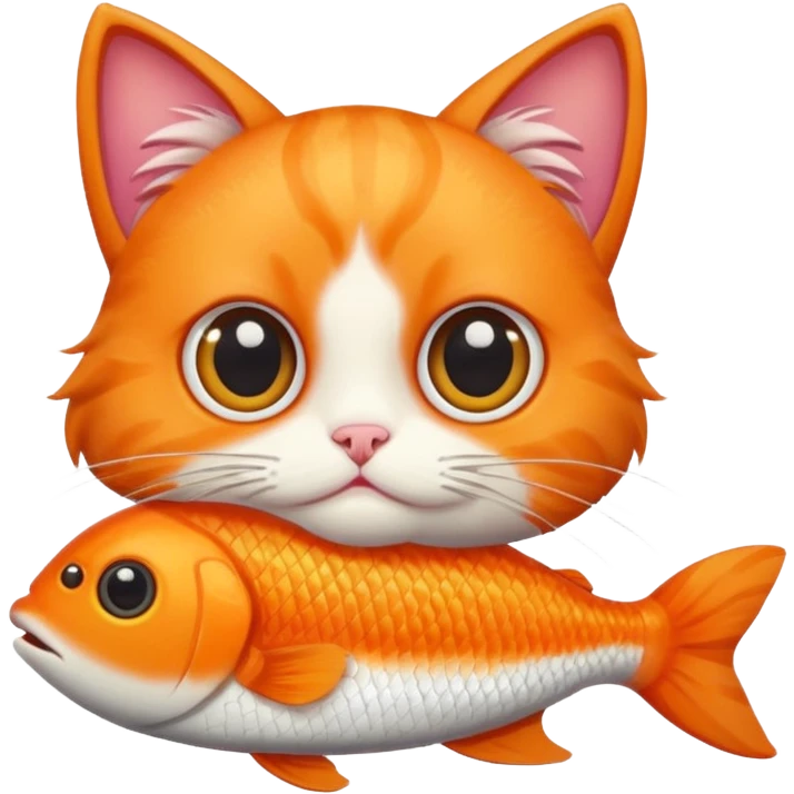 Cat with a fish emoji