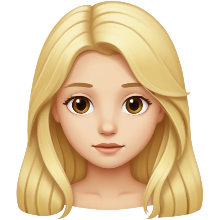 blonde girl with long hair emoji