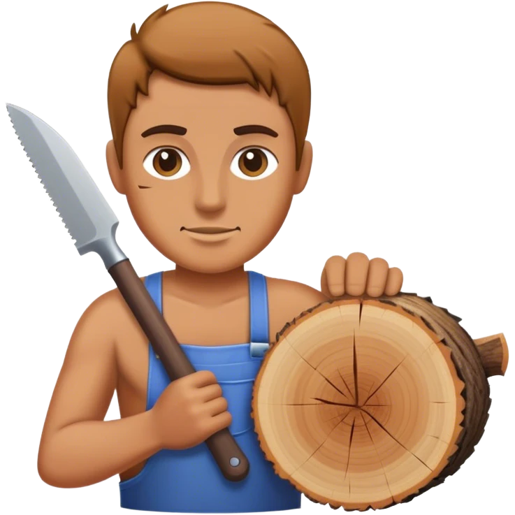 Cortando madeiras emoji