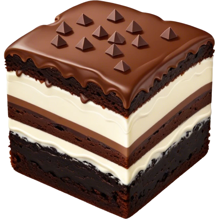 Cookies and cream brownie emoji
