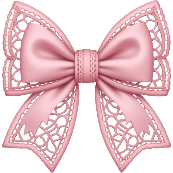 A Light Pink lace bow  emoji