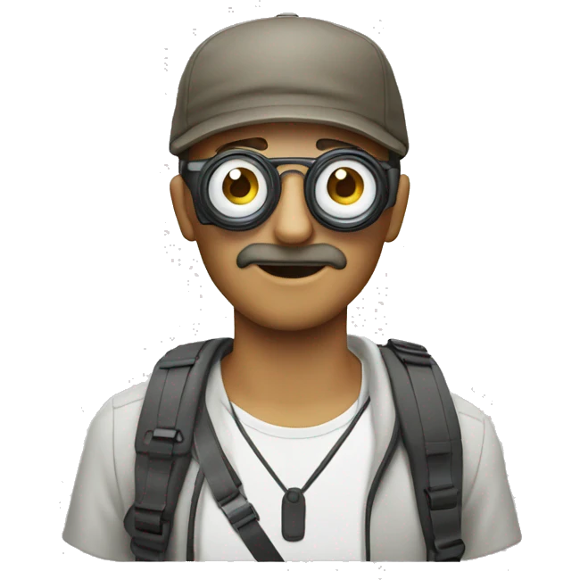 BLIND MAN whith photocamera emoji