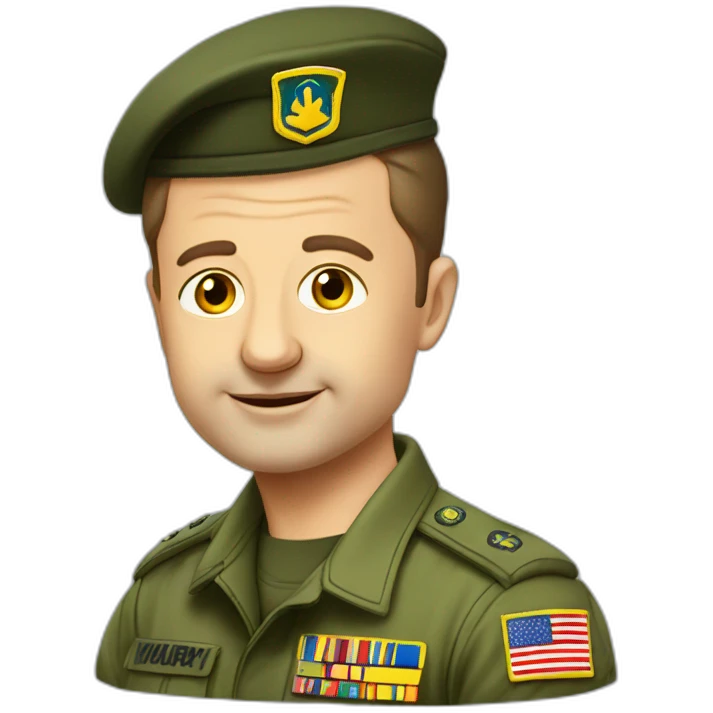 volodymyr zelenskyy in army tshirt emoji