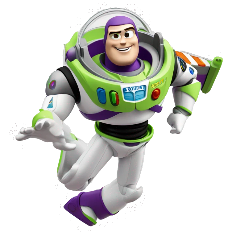 Buzz lightyear doing star jumps emoji