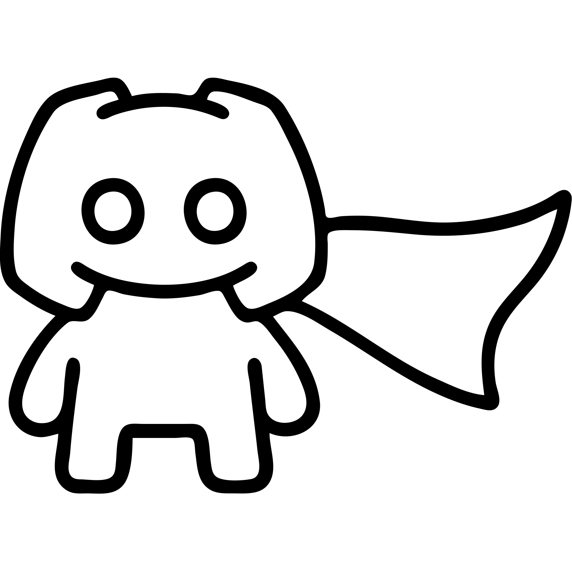 Discord logo character wearing a superhero cape emoji