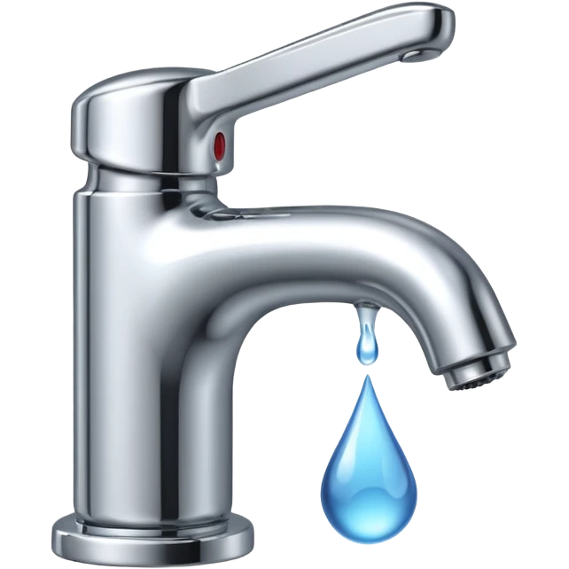 a faucet with a water droplet at the end emoji