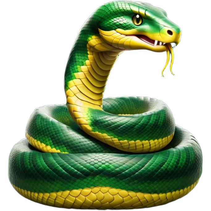 cinematic-anaconda-realistic-full-body-coiled-emoji,-thick-muscular-body-wrapped-in-powerful-loops,-smooth-green-and-black-patterned-scales-glinting-under-the-light,-head-raised-slightly,-piercing-golden-eyes-staring-intensely,-simplified-yet-realistic-focused-features,-highly-detailed,-glowing-with-an-almost-sarcastic-glow emoji