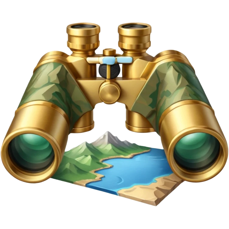 map with binoculars emoji