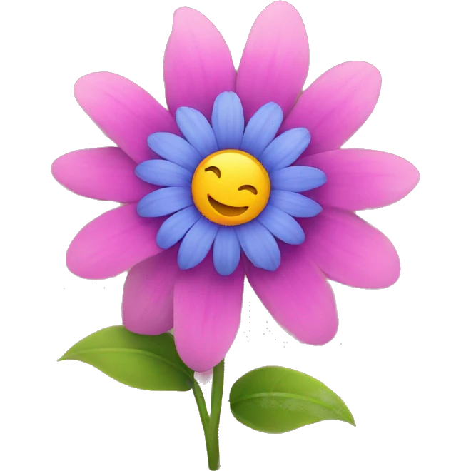 a flower with a planet emoji