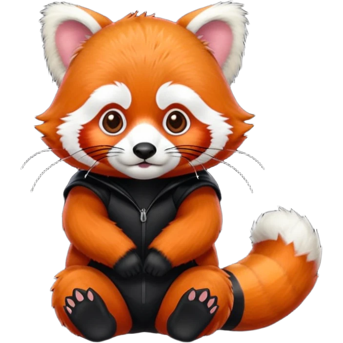a red panda with spider suit emoji