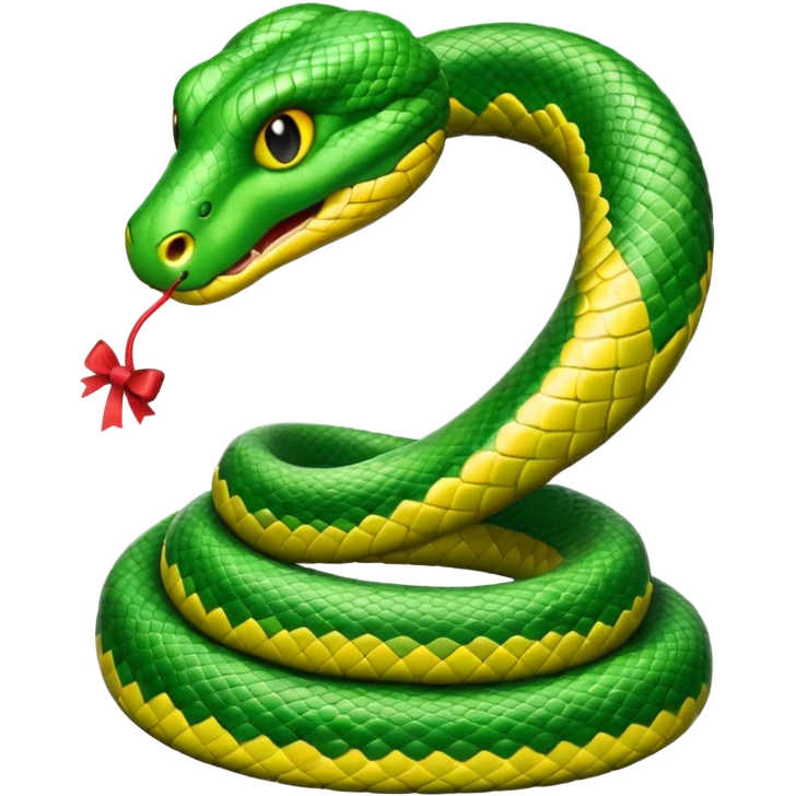 snake with bow emoji