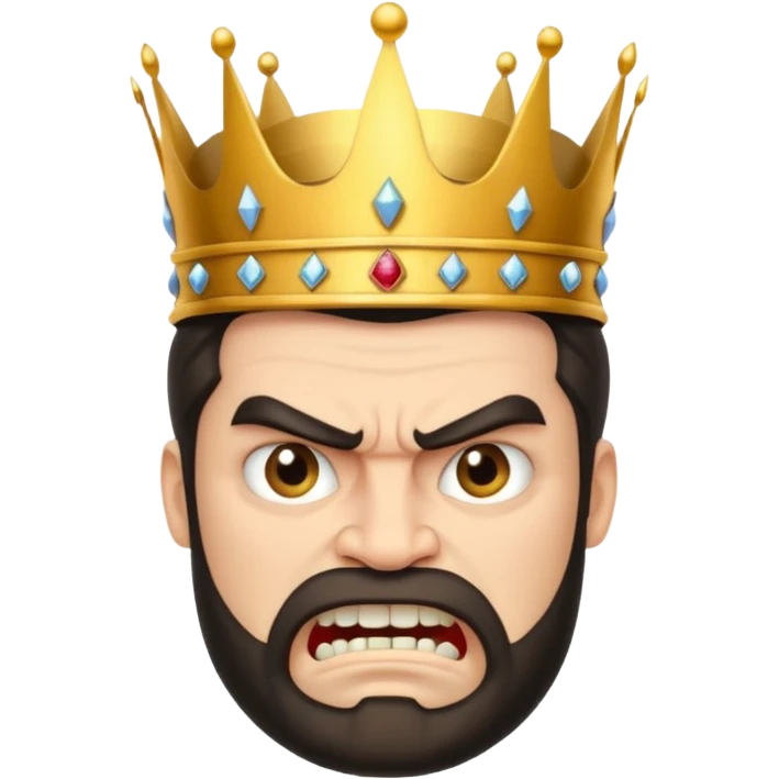 angry king, he has only one tooth emoji
