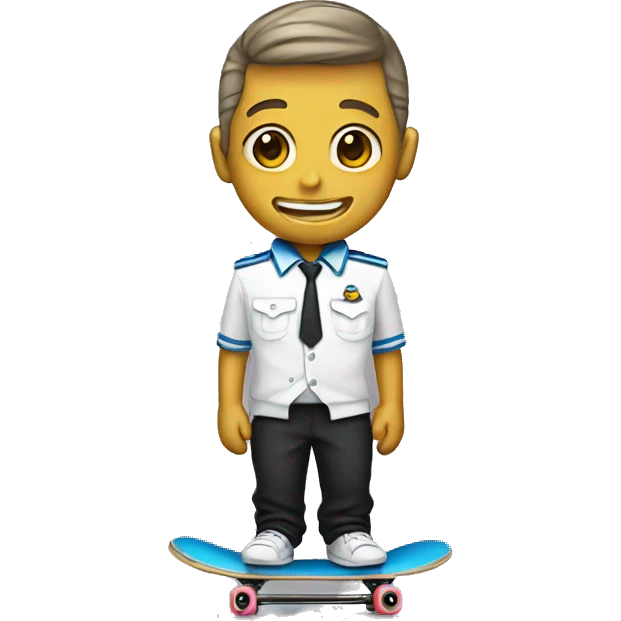 Uniform on a skateboard  emoji
