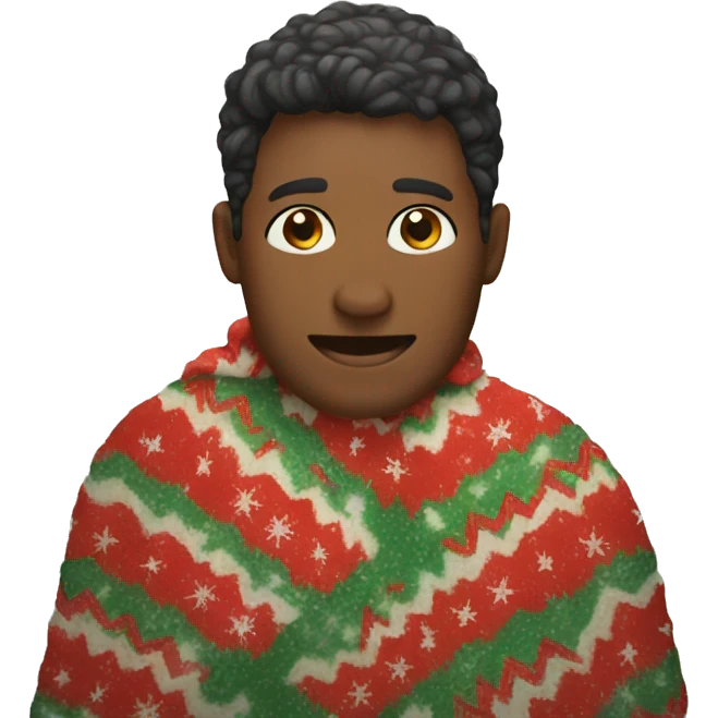 Warm Christmas blanket emoji