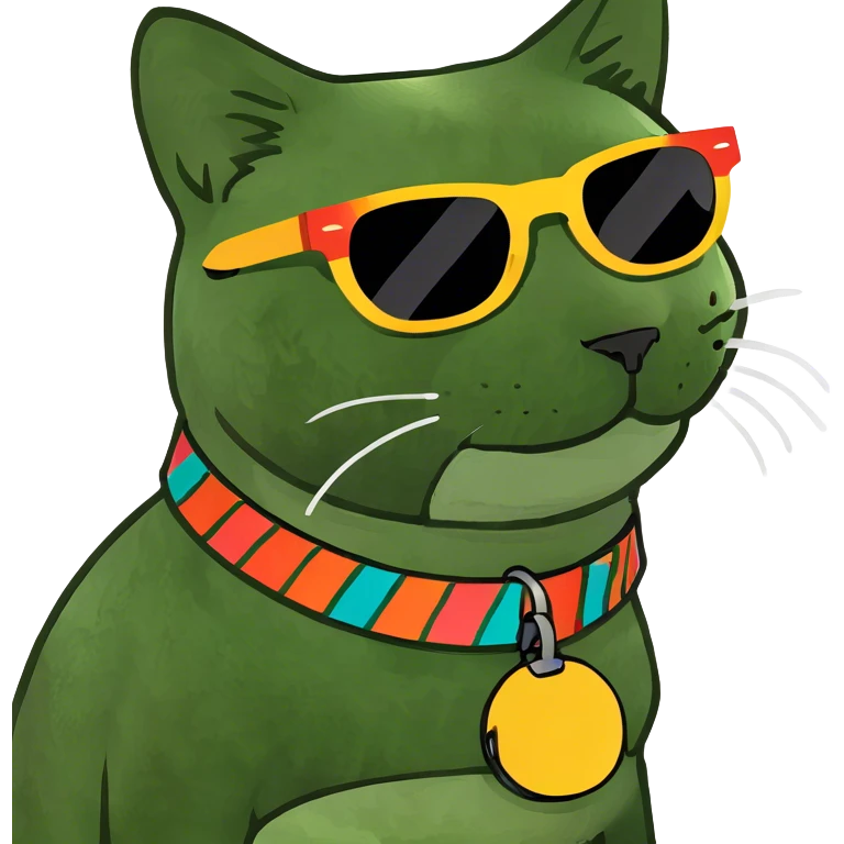 Cat with sunglasses emoji