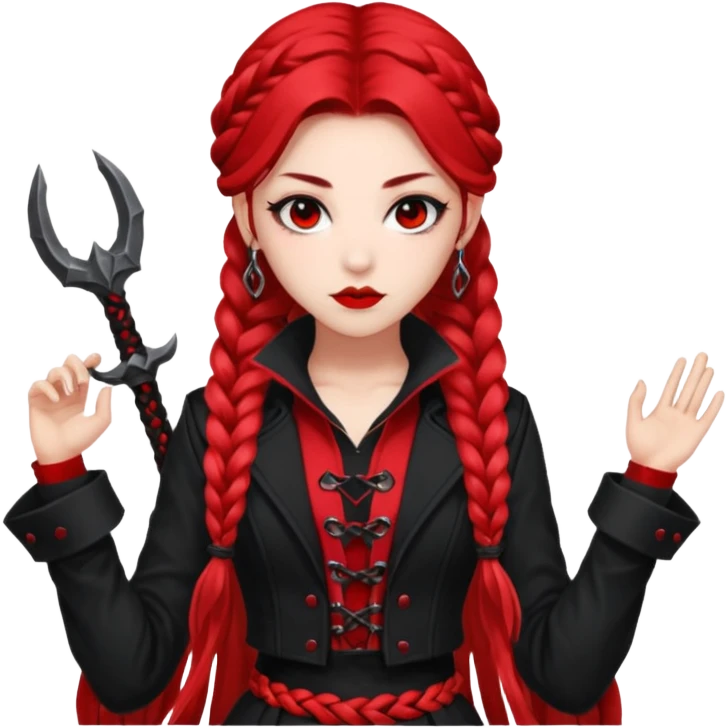kpop demon hunters rumi purlel hair long braid emoji
