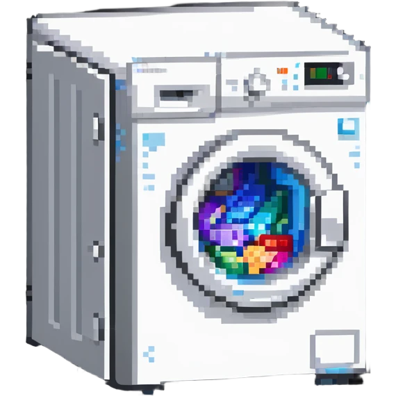 washing machine with door open, laundry appliance emoji