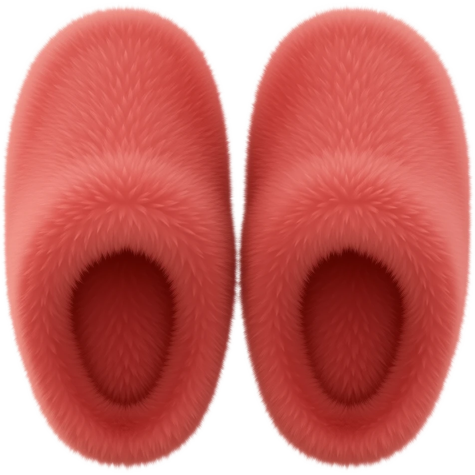 red furry slippers emoji