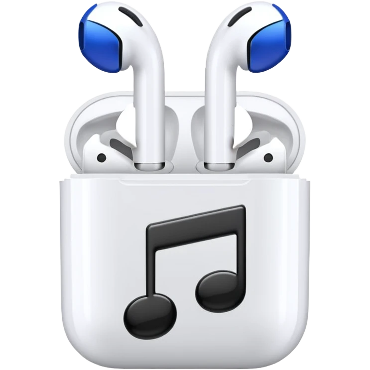This emoji: 🎶, coming out an AirPod emoji emoji
