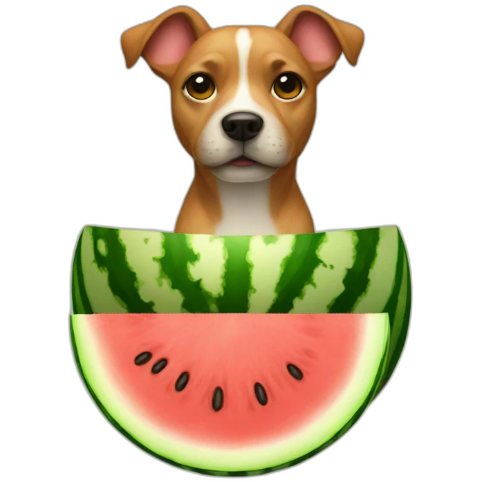 watermelon dog emoji