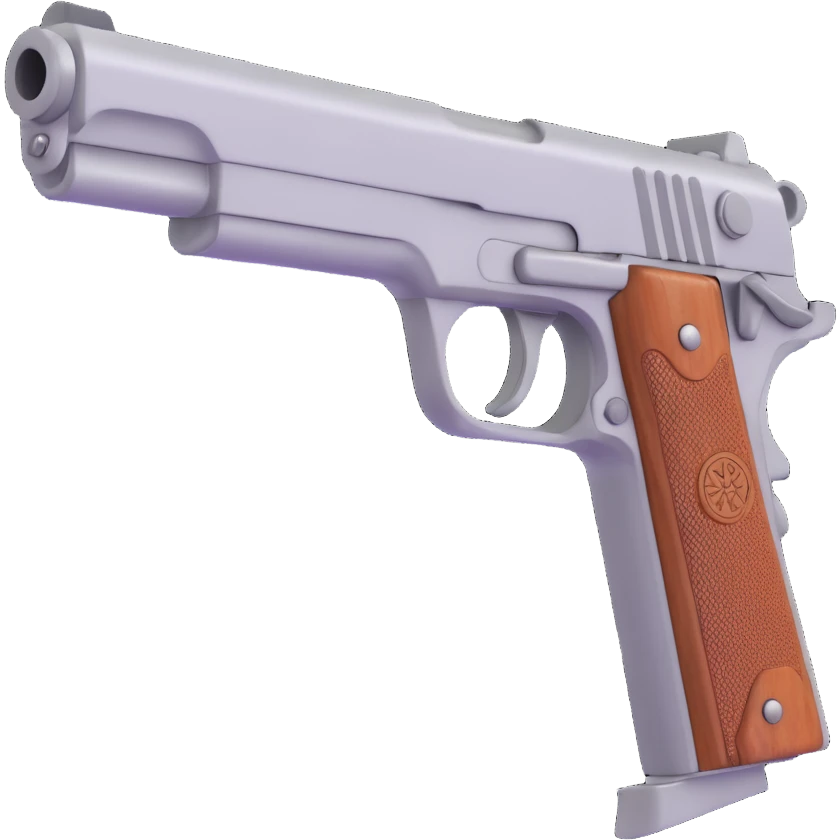 realistic pistol emoji