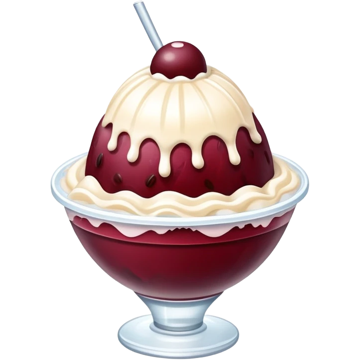 Red bean shaved ice  emoji