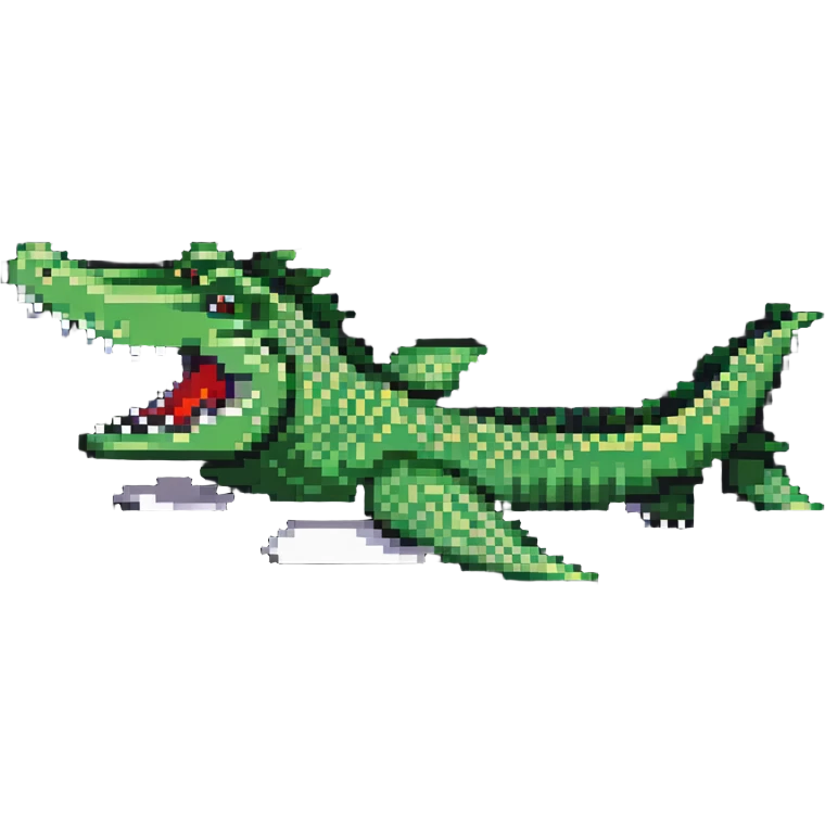 cartoon crocodile-airplane hybrid, side view, with wings and tail fin emoji