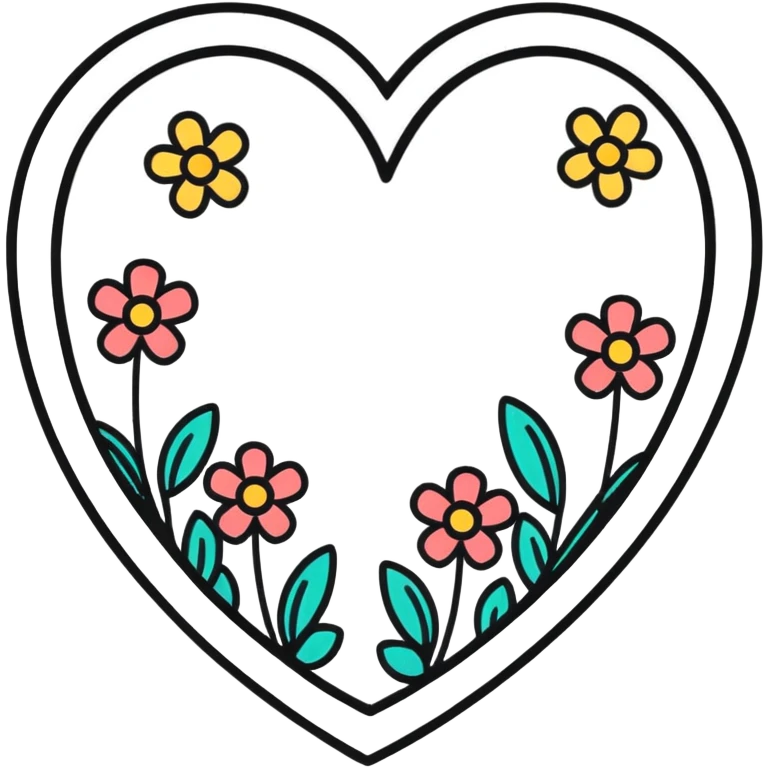 Heart with. Flowers emoji