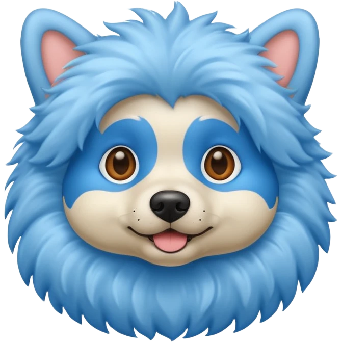 Dog blue emoji