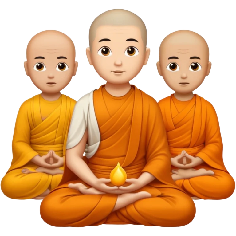 Buddha monks in mediatation emoji