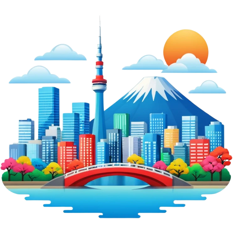 logo tokyo landscape  emoji