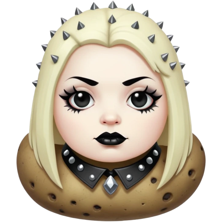 chillin goth potato villain  emoji