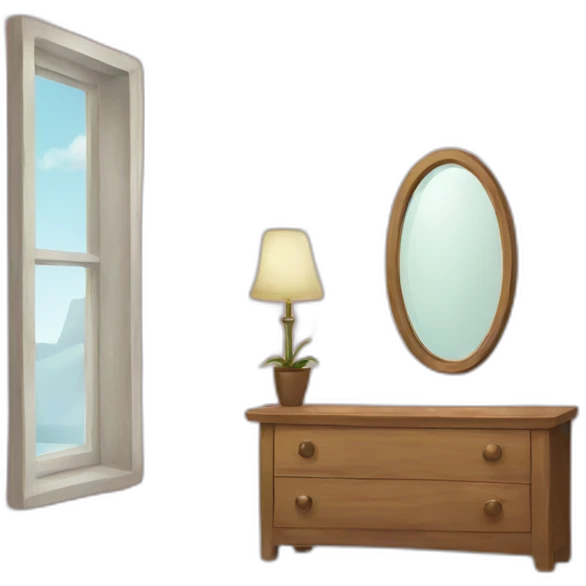 room with mirror emoji