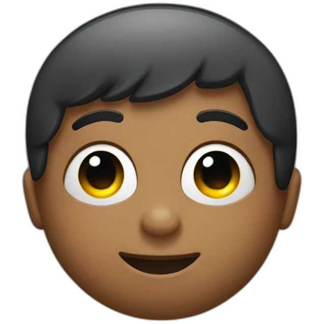 black blushing face with rainbow on top of its head emoji