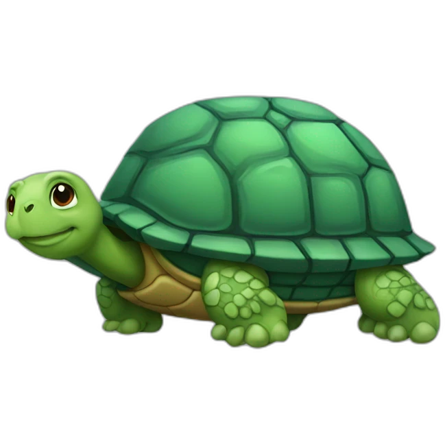 Turtle on a sleight emoji
