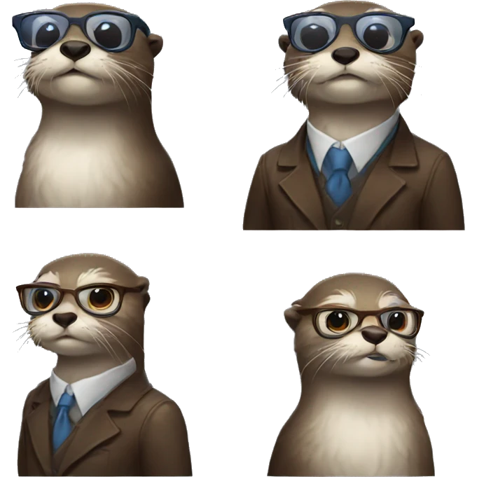 Otter with Glasses and a eagle emoji