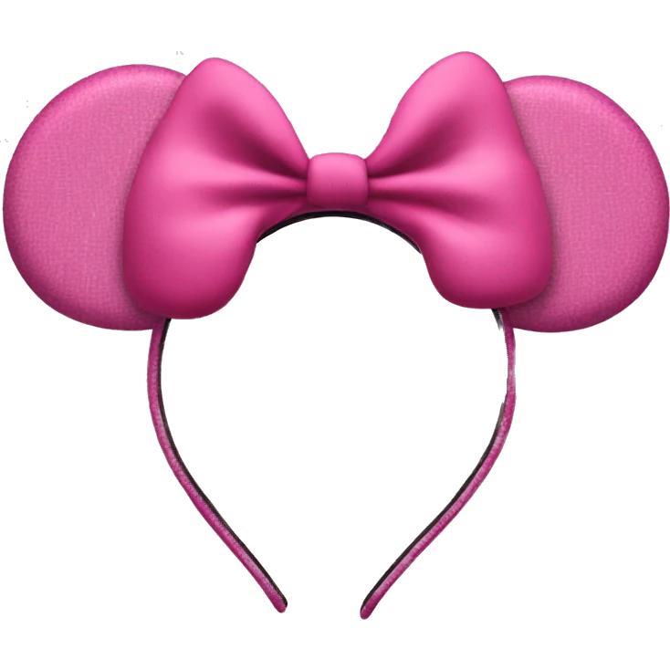Pink Minnie Mouse ears emoji