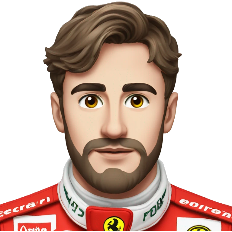 formula 1 ferrari Charles Leclerc with beard emoji