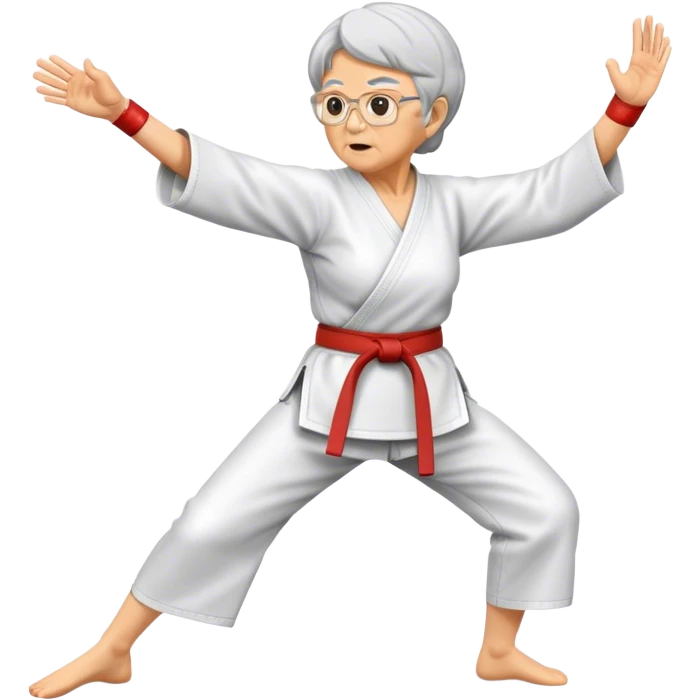 grandma karate emoji