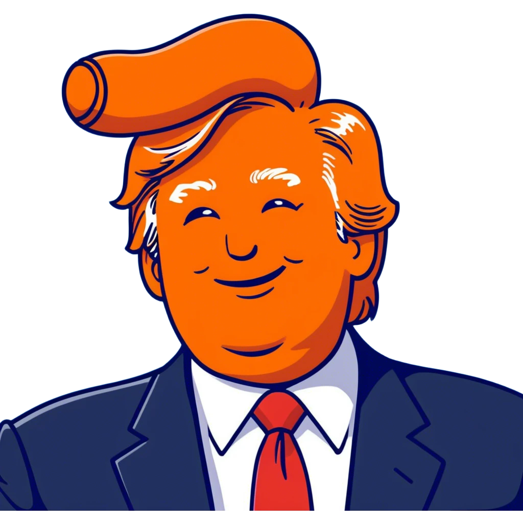 Donald Trump as a Cheeto emoji