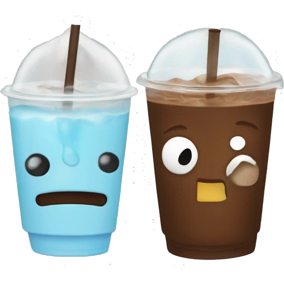 Pachacco drinking iced coffee emoji