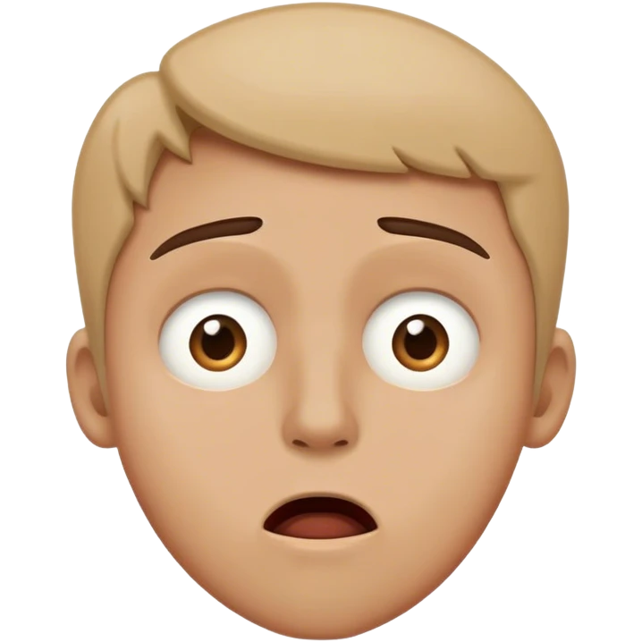 – Mouth slightly open, eyes looking upward in a desperate search for lost thoughts. emoji
