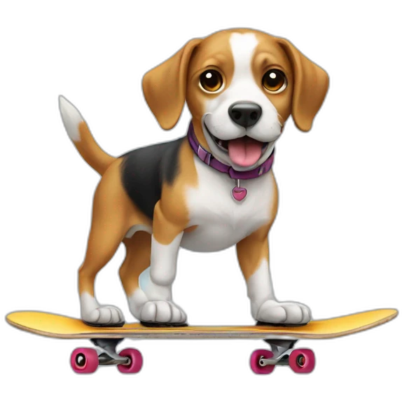 dog on a skate emoji