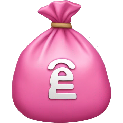 Pink money bag emoji