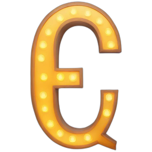 LED letter Q emoji