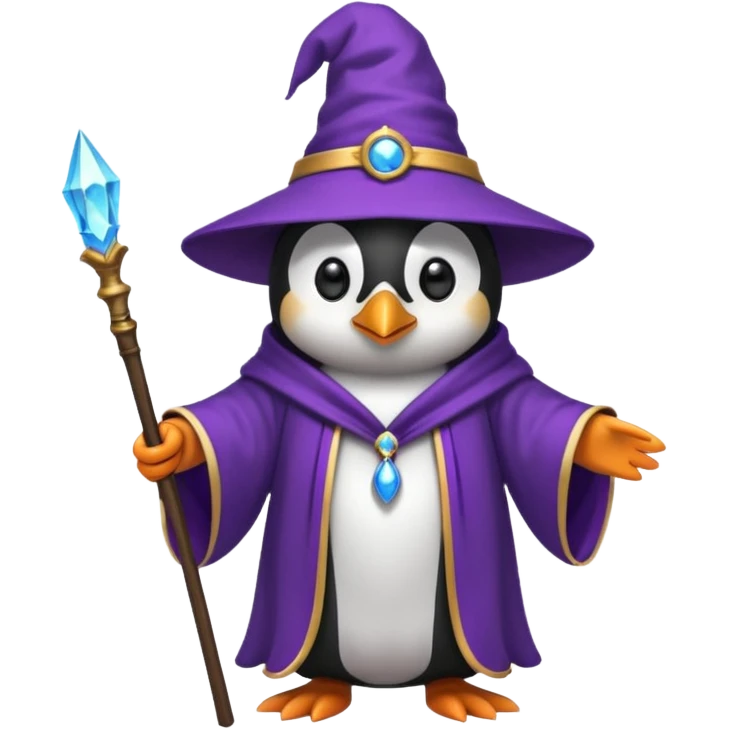 Penguin Wizard emoji