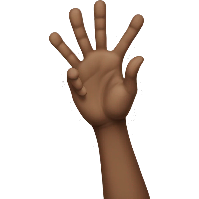 Raise mnkey’s hand emoji