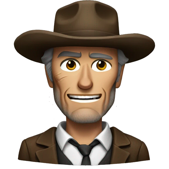the character of Clint Eastwood from the movie "the good, the bad and the ugly" emoji