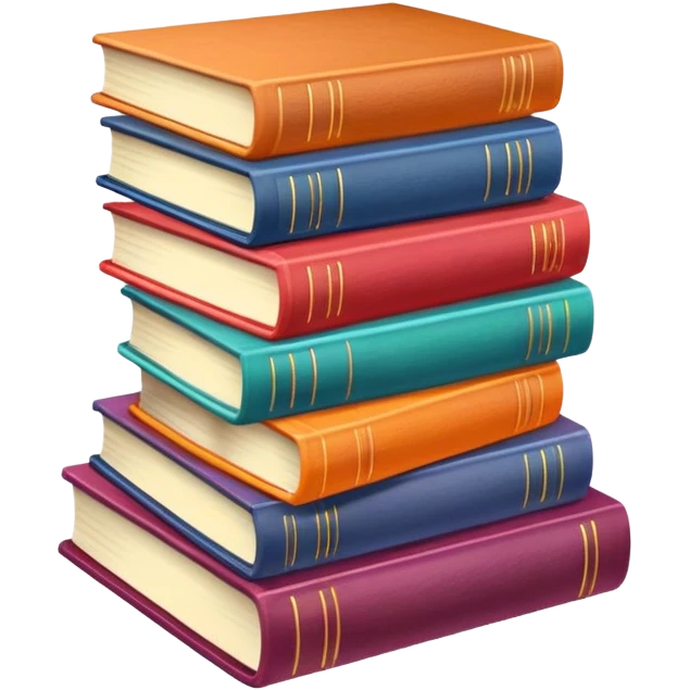 Stack of colorful books emoji