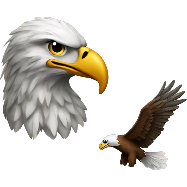 an eagle writing on paper emoji